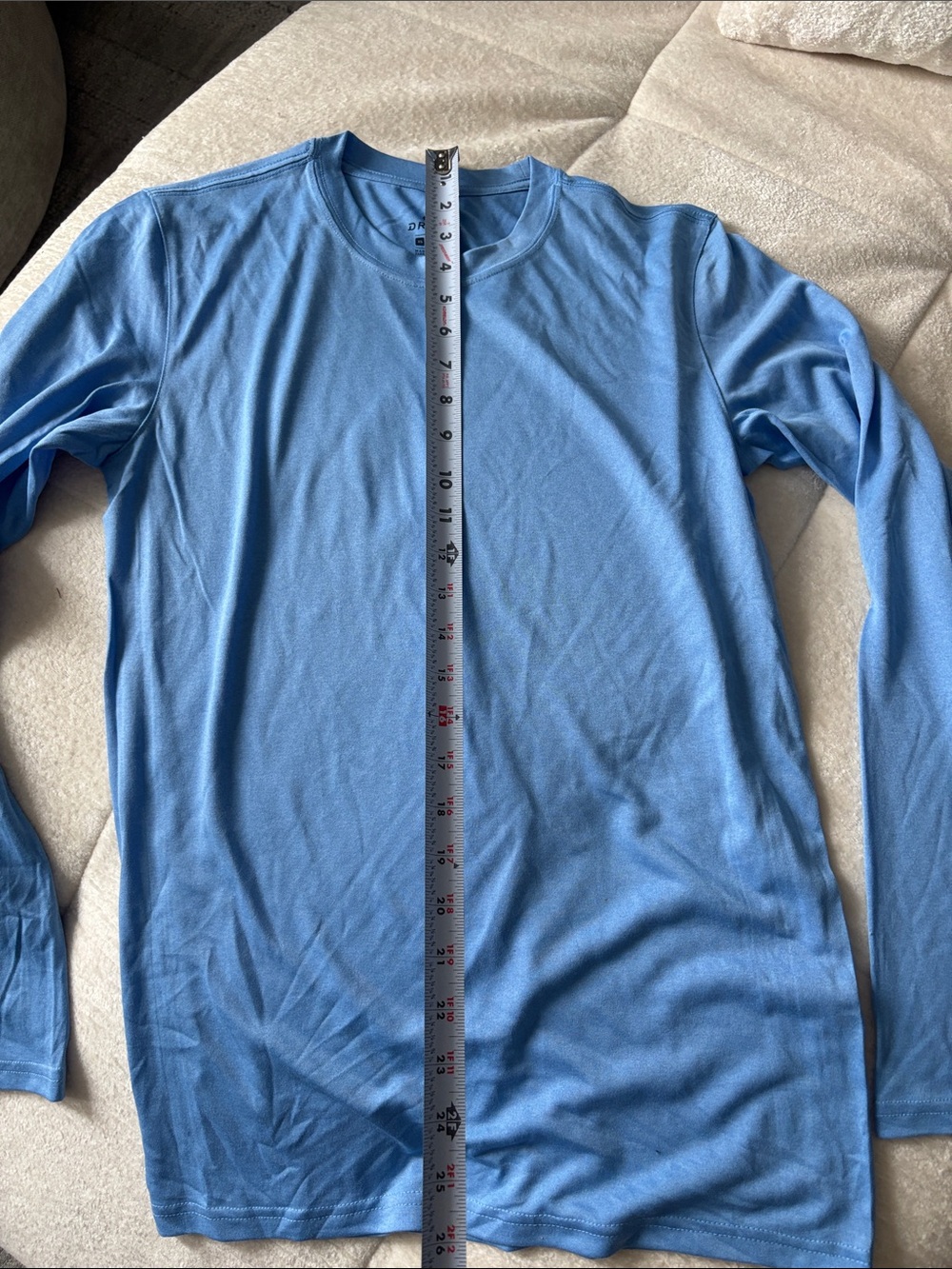 Nike Light Blue Long Sleeve Performance Tee - Picture 3 of 4